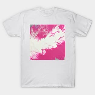 White And Pink Pattern T-Shirt